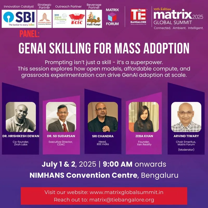 GenAI Skilling for Mass Adoption — Panel at Matrix Global Summit 2025